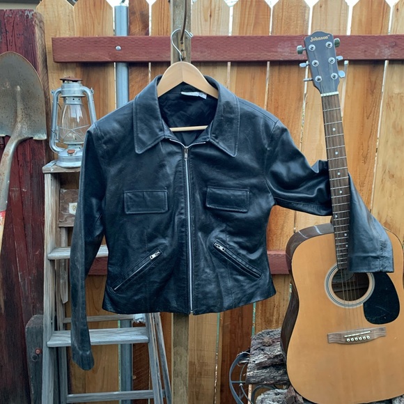 French Laundry Jackets & Coats Vintage 9s French Laundry Leather
